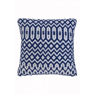 Pernă de exterior Asiatic Carpets Halsey, 45 x 45, albastru-alb