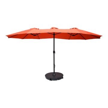 Umbrelă de soare portocalie 456x270 cm Double - Rojaplast