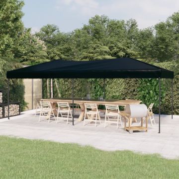 vidaXL Cort pliabil pentru petreceri, negru, 3x6 m