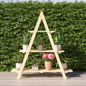 vidaXL Suport pentru flori, 101x23x110 cm, lemn masiv de pin