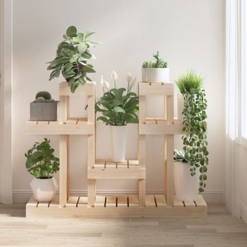 vidaXL Suport pentru plante, 104,5x25x77,5 cm, lemn masiv de pin