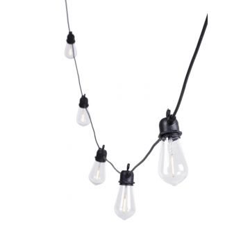 Ghirlanda pentru exterior 10 LED-uri Flare, Bizzotto, 8.4 metri, extensibila, transparent