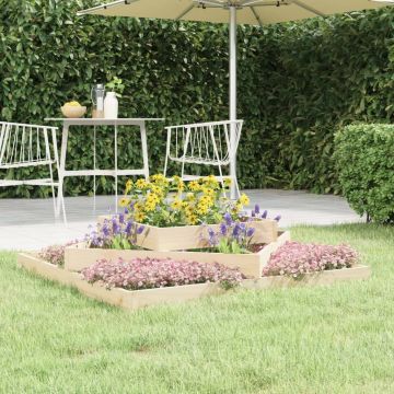 vidaXL Jardinieră, 112x112x27 cm, lemn masiv de pin