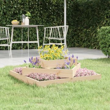 vidaXL Jardinieră, 83x83x27 cm, lemn masiv de pin