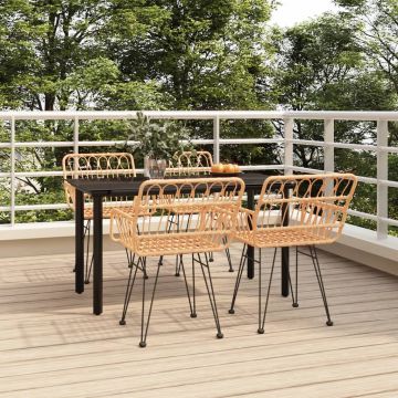 vidaXL Set mobilier de grădină, 5 piese, poliratan