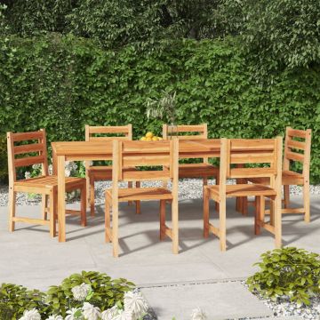 vidaXL Set mobilier de grădină, 7 piese, lemn masiv de tec