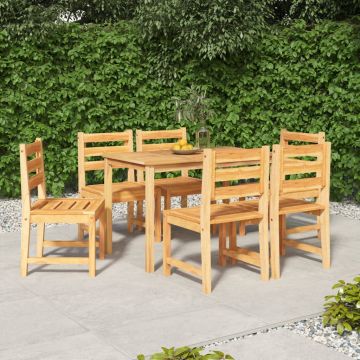 vidaXL Set mobilier de grădină, 7 piese, lemn masiv de tec