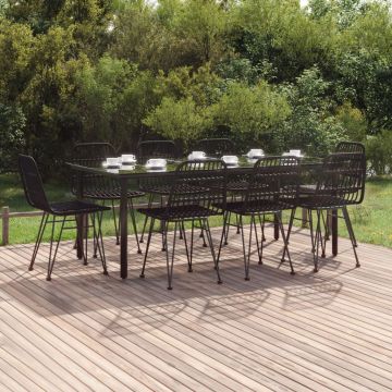 vidaXL Set mobilier de grădină, 9 piese, poliratan