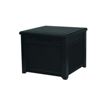 Cutie depozitare tip masuta, Cube rattan 208 L, grafit