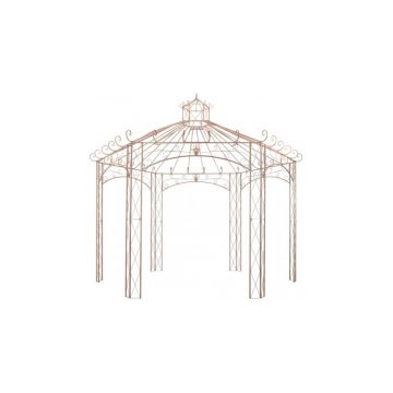 Pavilion de gradina, maro antichizat, 4 m, fier