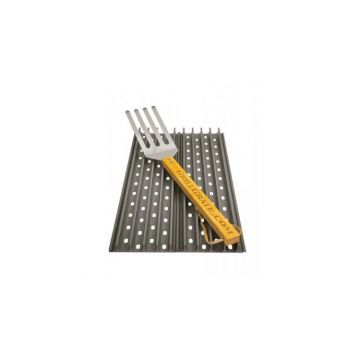 Set 2 grile pentru gratar de 44 x 13 cm si spatula GrillGrate WGG17.375K