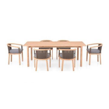 Set mobilier SALSA terasa/gradina, 6 scaune si masa