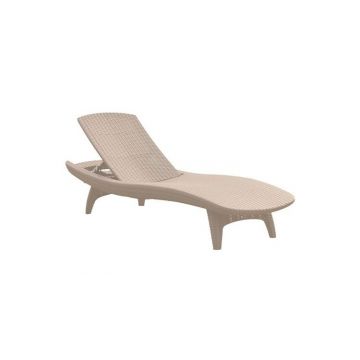 Sezlong Pacific Lounger alb, Keter