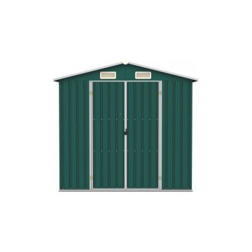 Sopron de gradina, verde, 205 x 129 x 183, otel galvanizat