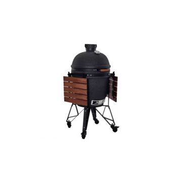 Gratar ceramic Kamado pe carbuni The Bastard Urban Large, stand inclus, 127cm inaltime, diametru grila 49cm, BU201