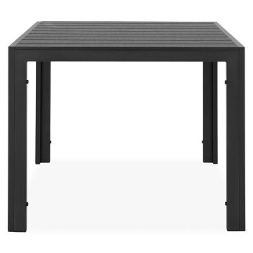 Masa patrata, Encore, L.90 l.90 H.74 cm, aluminiu, negru