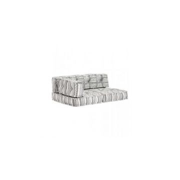 Perna pentru canapea din paleti, gri, material textil, petice