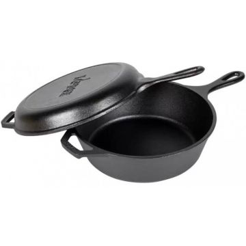 Set 2 tigai din fonta cu maner Lodge Combo Cooker 26 cm L-LCC3