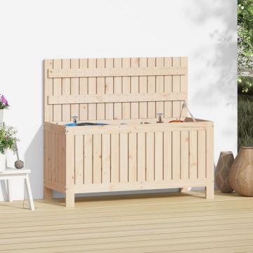 vidaXL Cutie de depozitare grădină, 108x42,5x54 cm, lemn masiv de pin