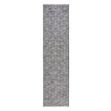 Covor de exterior gri tip traversă 230x60 cm Napoli - Flair Rugs