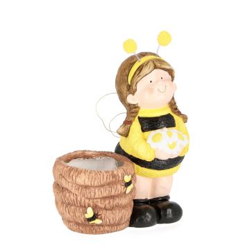 Decoratiune de gradina Apiary Girl, Bizzotto, 32 x 39.5 cm, magneziu