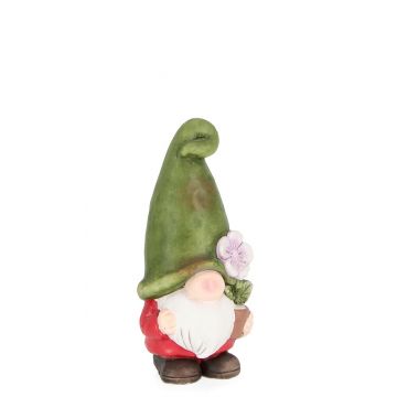 Decoratiune de gradina Blossom Gnome W-Flower, Bizzotto, 8 x 18.5 cm, teracota