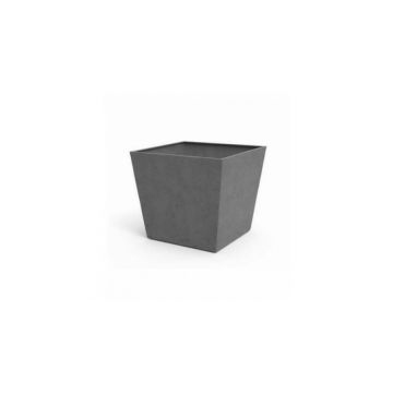 Ghiveci Beton Square 48 cm, Keter, gri-inchis