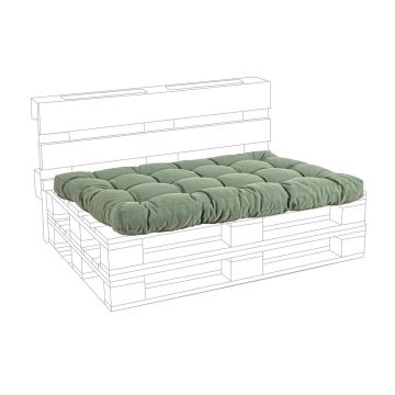 Perna de sezut pentru mobilier din paleti Poly230, Bizzotto, 120 x 80 x 10 cm, poliester, verde cactus