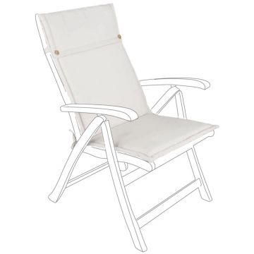 Perna pentru scaun de gradina cu spatar inalt Poly180, Bizzotto, 50 x 120 cm, poliester impermeabil, natural