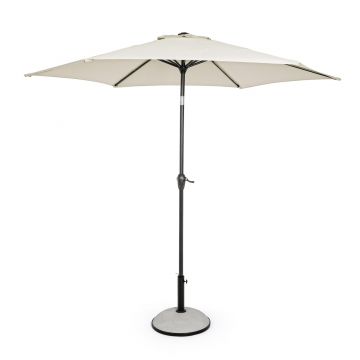 Umbrela pentru gradina/terasa Kalife, Bizzotto, Ø270 cm, stalp Ø36/38 mm, aluminiu/poliester, ecru