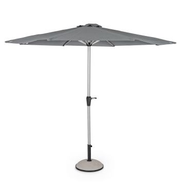 Umbrela pentru gradina/terasa Vienna, Bizzotto, Ø300 cm, stalp Ø48 mm, aluminiu/poliester, gri inchis