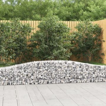 vidaXL Coș gabion arcuit 400x30x40/60 cm fier galvanizat