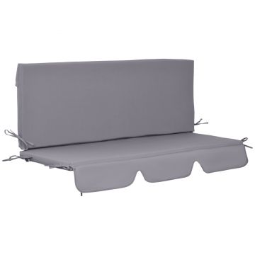 Perne pentru exterior Outsunny, spuma si poliester, 2 bucati 130x45x5 cm, gri inchis | Aosom RO