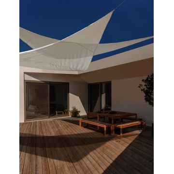 Parasolar triunghiular Sunshade, Bizzotto, 500 x 500 cm, poliester, natural