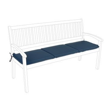 Perna pentru banca de gradina 3 locuri Poly180, Bizzotto, 48 x 153 cm, poliester impermeabil, albastru