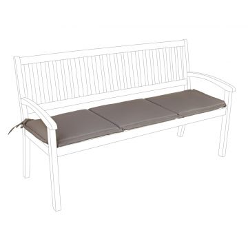 Perna pentru banca de gradina 3 locuri Poly180, Bizzotto, 48 x 153 cm, poliester impermeabil, ciocolata