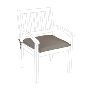Perna pentru scaun de gradina cu brate Poly180, Bizzotto, 49 x 52 cm, poliester impermeabil, ciocolata