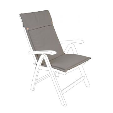 Perna pentru scaun de gradina cu spatar inalt Poly180, Bizzotto, 50 x 120 cm, poliester impermeabil, ciocolata