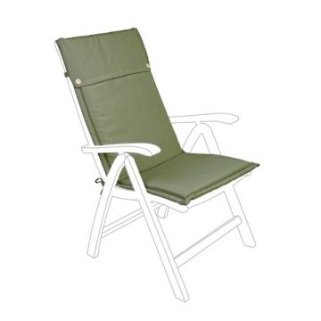 Perna pentru scaun de gradina cu spatar inalt Royal, Bizzotto, 50 x 120 cm, tesatura Ofelin, verde sage