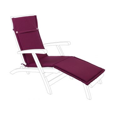 Perna pentru sezlong Poly180, Bizzotto, 176 x 50 cm, poliester impermeabil, bordo