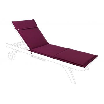 Perna pentru sezlong Poly180, Bizzotto, 190 x 63 cm, poliester impermeabil, bordo