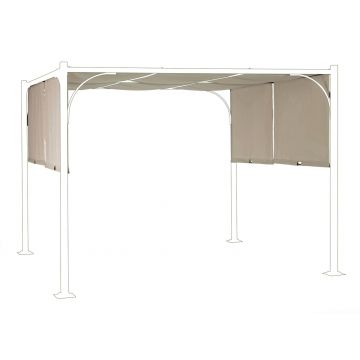 Prelata pentru pavilion de gradina Slide Gazebo, Bizzotto, 300 x 300 cm, poliester/poliamida, grej