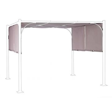 Prelata pentru pavilion de gradina Slide Gazebo, Bizzotto, 300 x 300 cm, poliester/poliamida, gri