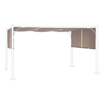 Prelata pentru pavilion de gradina Slide Gazebo, Bizzotto, 400 x 300 cm, poliester/poliamida, gri