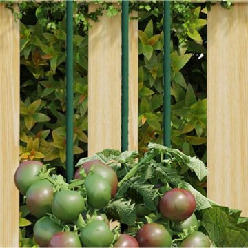 vidaXL Țăruși pentru plante de grădină, 30 buc., verde, 150 cm, oțel