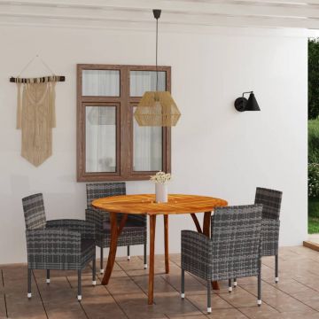 vidaXL Set mobilier pentru grădină, 5 piese, antracit