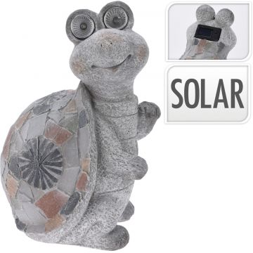 Lampa solara Turle, 25x21x36.5 cm, oxidat de magneziu, gri