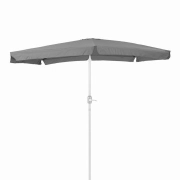 Umbrela de gradina / terasa Thais, 300 x 200 cm, cu manivela, stalp Ø48 mm, aluminiu, gri