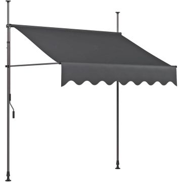 Umbrelă de soare neagră 300x120 cm - Garden Pleasure