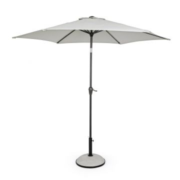Umbrela pentru gradina/terasa Kalife, Bizzotto, Ø270 cm, stalp Ø36/38 mm, aluminiu/poliester, natural